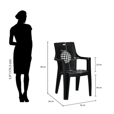 Nilkamal Globe Plastic Arm Chair