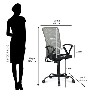 Nilkamal Hanoi Mid Back Office Chair