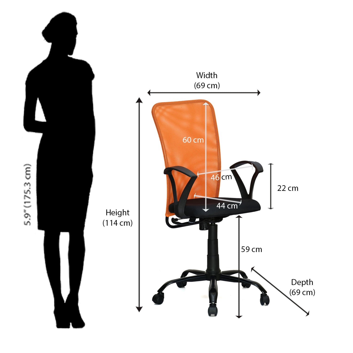 Nilkamal Hanoi Mid Back Office Chair