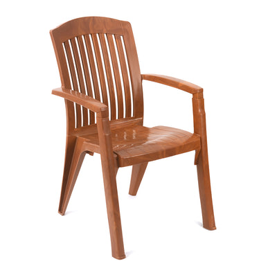 Nilkamal Heritage Plastic Arm Chair (Mango Wood)