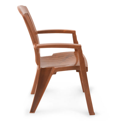 Nilkamal Heritage Plastic Arm Chair (Mango Wood)