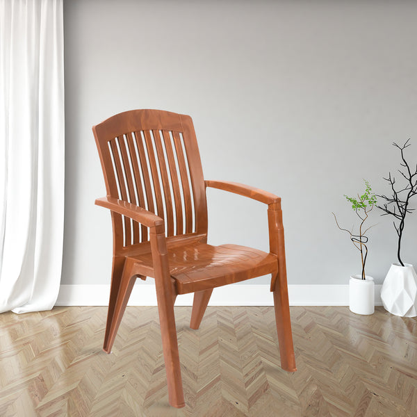 Buy Nilkamal Heritage Plastic Arm Chair (Mango Wood) Online in