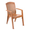 Nilkamal Heritage Plastic Arm Chair (Pear Wood)