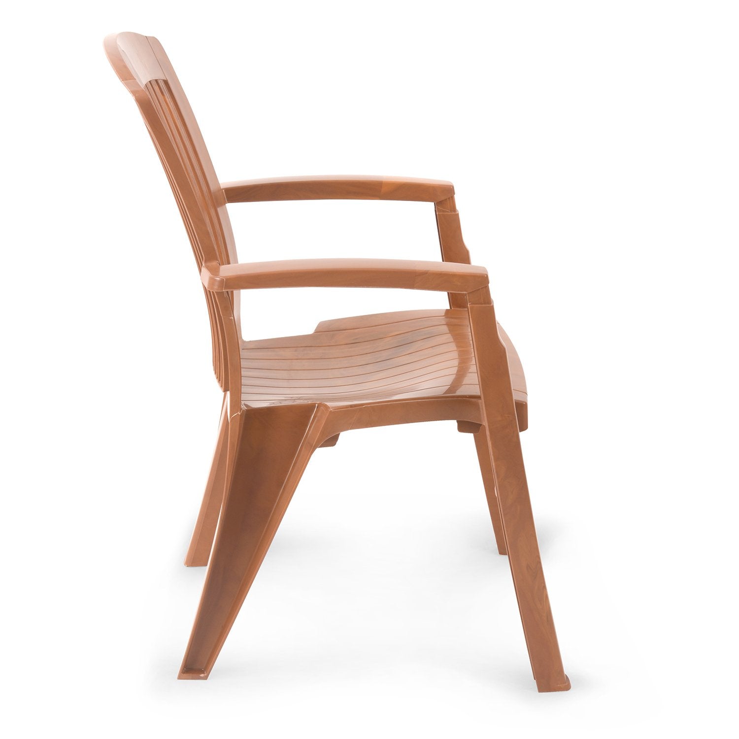 Nilkamal Heritage Plastic Arm Chair Pear Wood Nilkamal Furniture