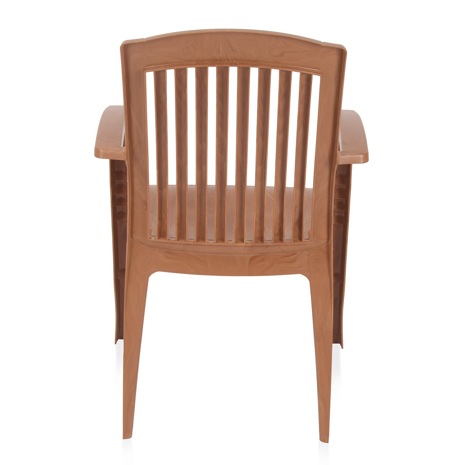 Nilkamal Heritage Plastic Arm Chair (Pear Wood)