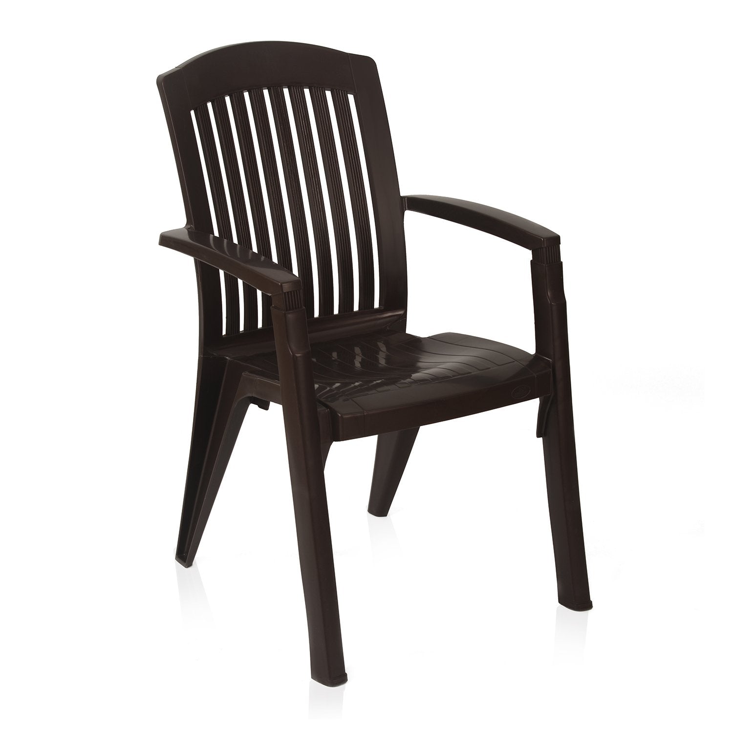 Nilkamal Heritage Plastic Arm Chair (Weather Brown)
