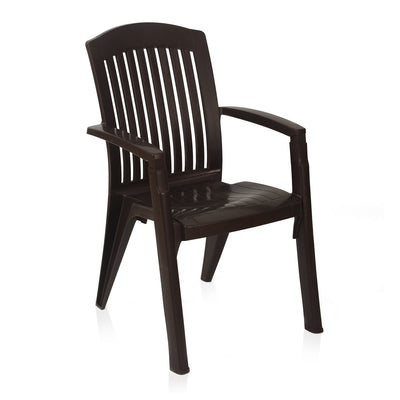 Buy Nilkamal Heritage Plastic Arm Chair Weather Brown Online Nilkamal Furniture