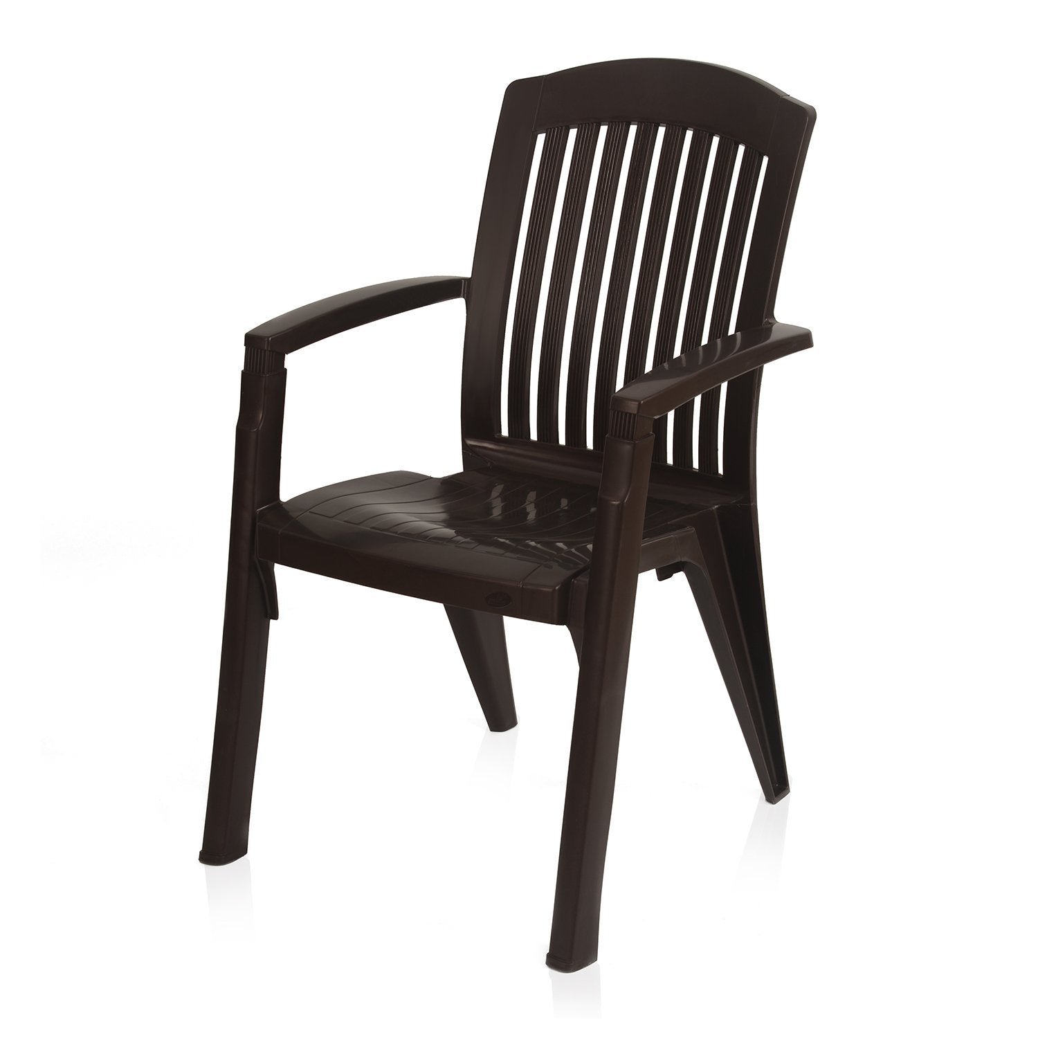 Nilkamal Heritage Plastic Arm Chair (Weather Brown)