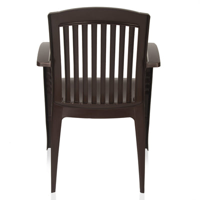 Nilkamal Heritage Plastic Arm Chair (Weather Brown)