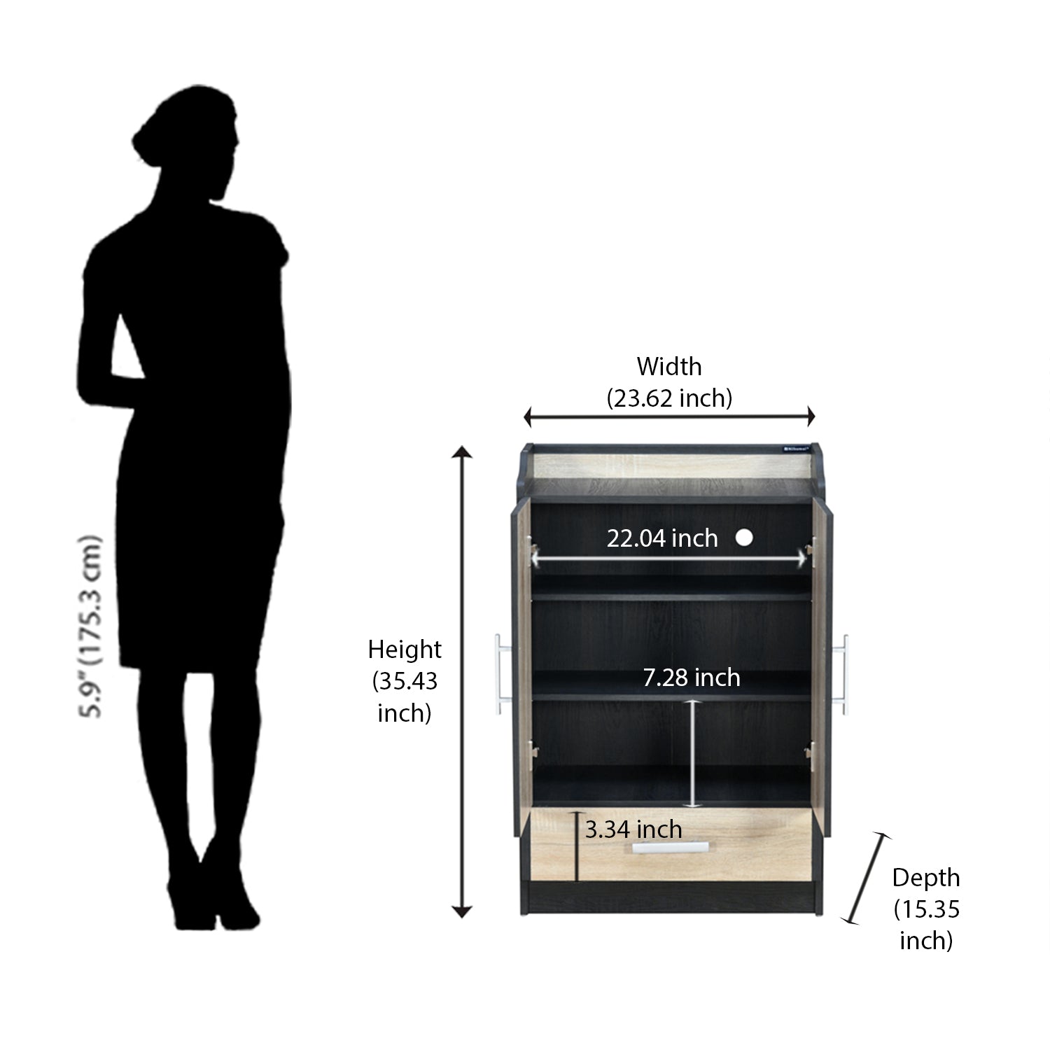 Nilkamal Hilton Shoe Cabinet
