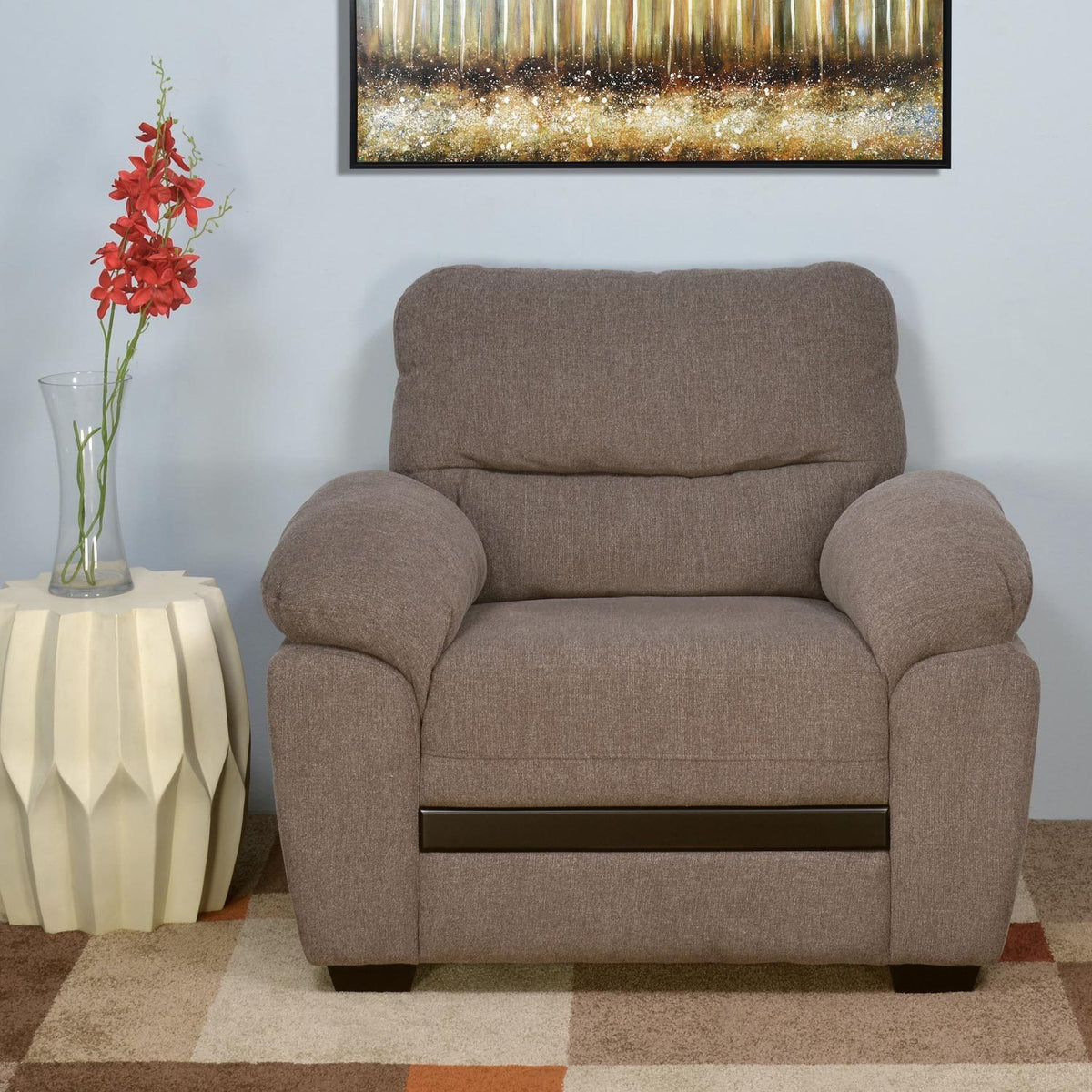 Nilkamal Hobart 1 Seater Sofa (Brown) Nilkamal Furniture