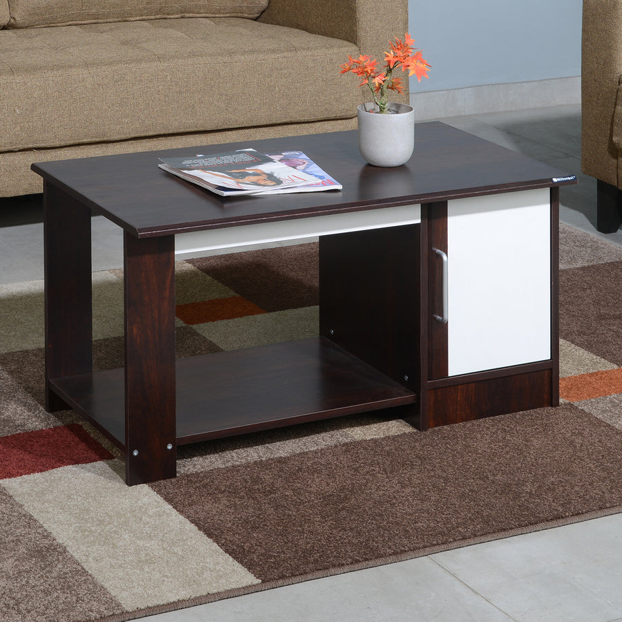 Nilkamal Hope Coffee / Center Table (Walnut / White)