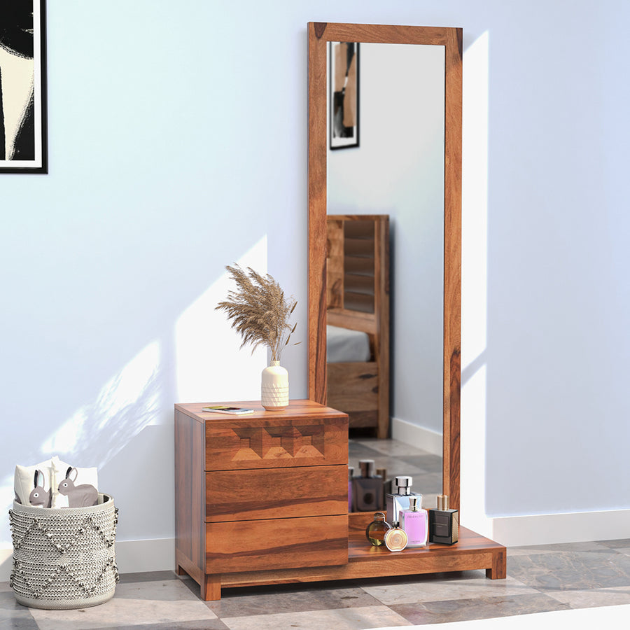 Nilkamal Hulk Dresser with Mirror (Walnut)