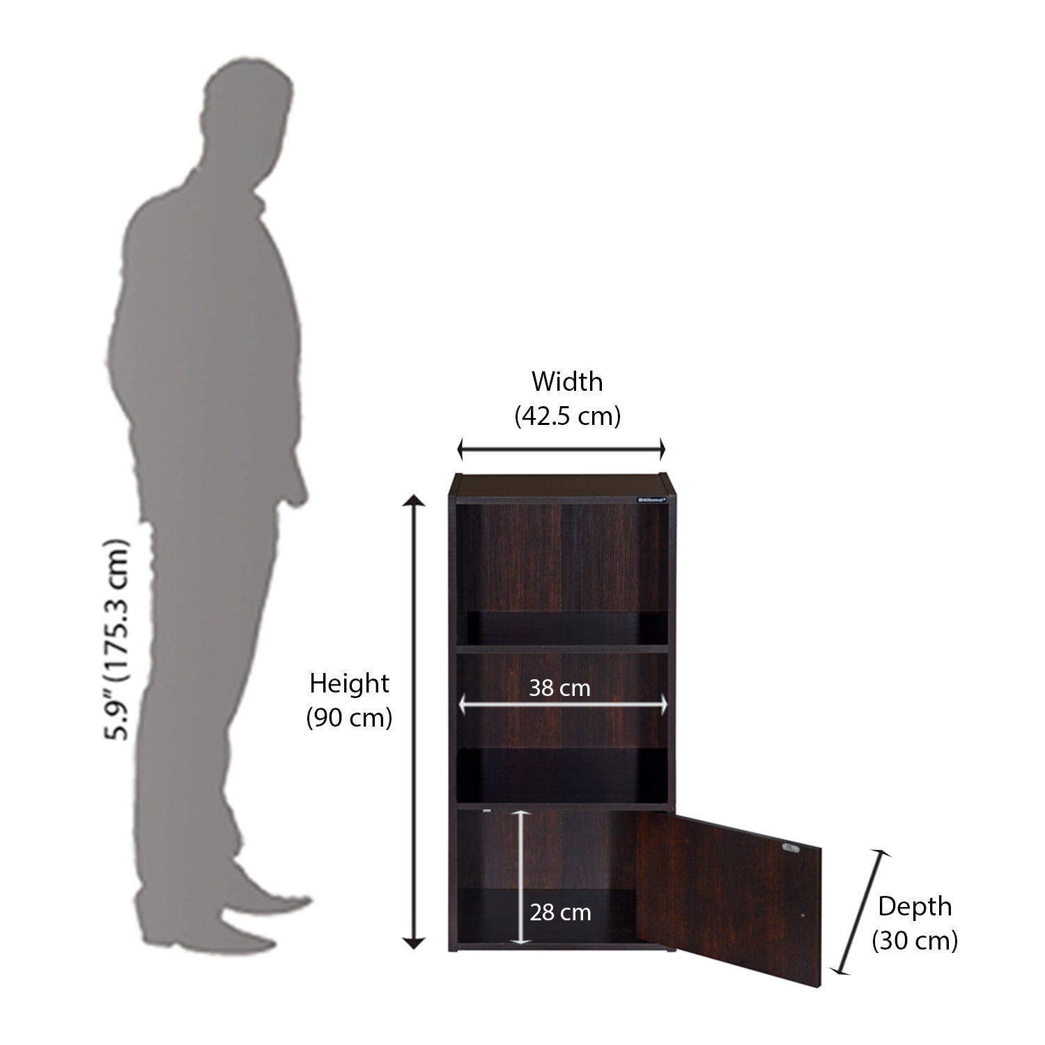 Nilkamal Boston Book Case