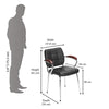 Nilkamal Chopper Visitor Chair (Black)