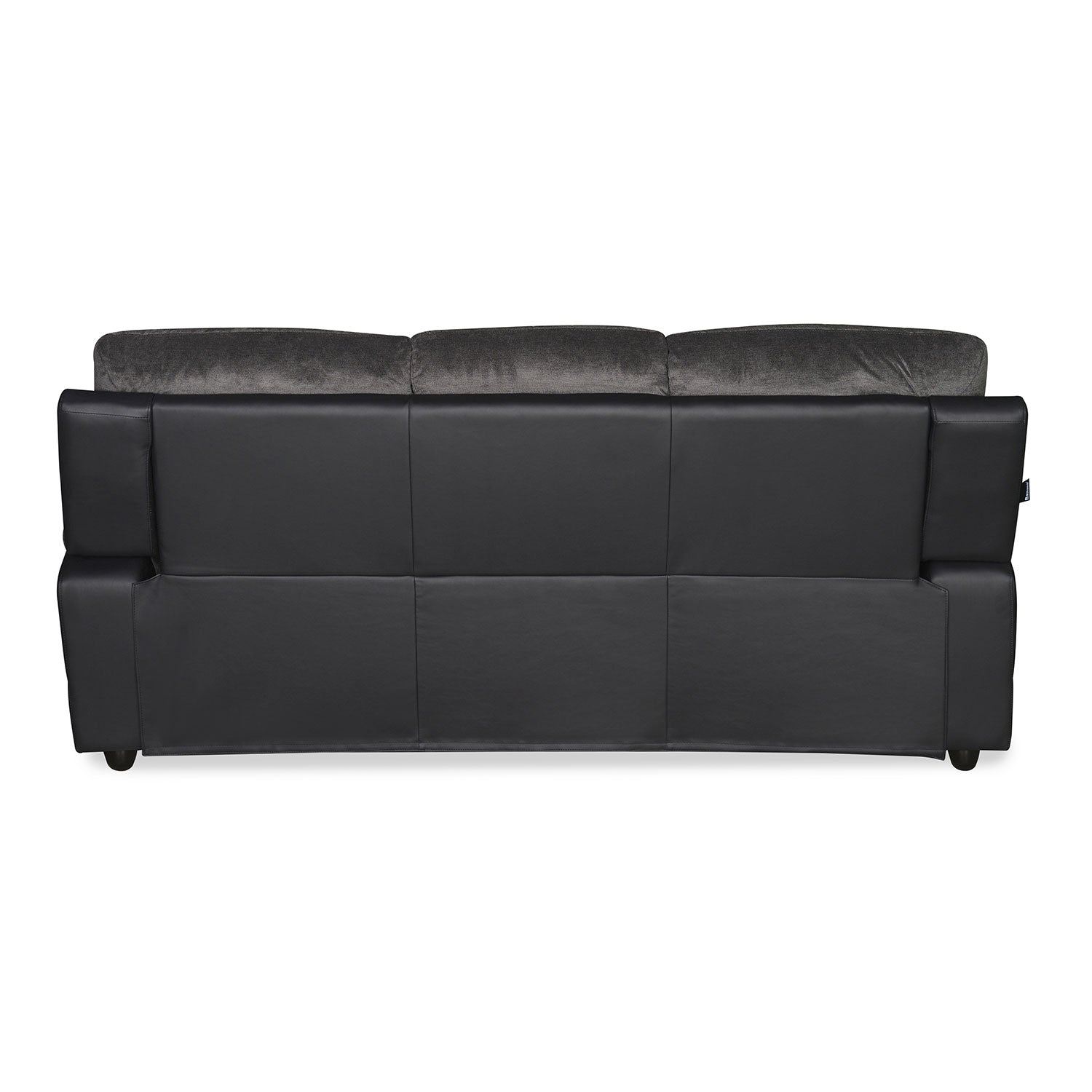 Nilkamal Chris Fabric 3 Seater Sofa (Black / Grey)