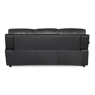 Nilkamal Chris Fabric 3 Seater Sofa (Black / Grey)
