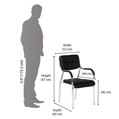 Nilkamal Indus Visitor Chair (Black)