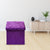 Nilkamal Plush Folding Storage Ottoman (Purple)
