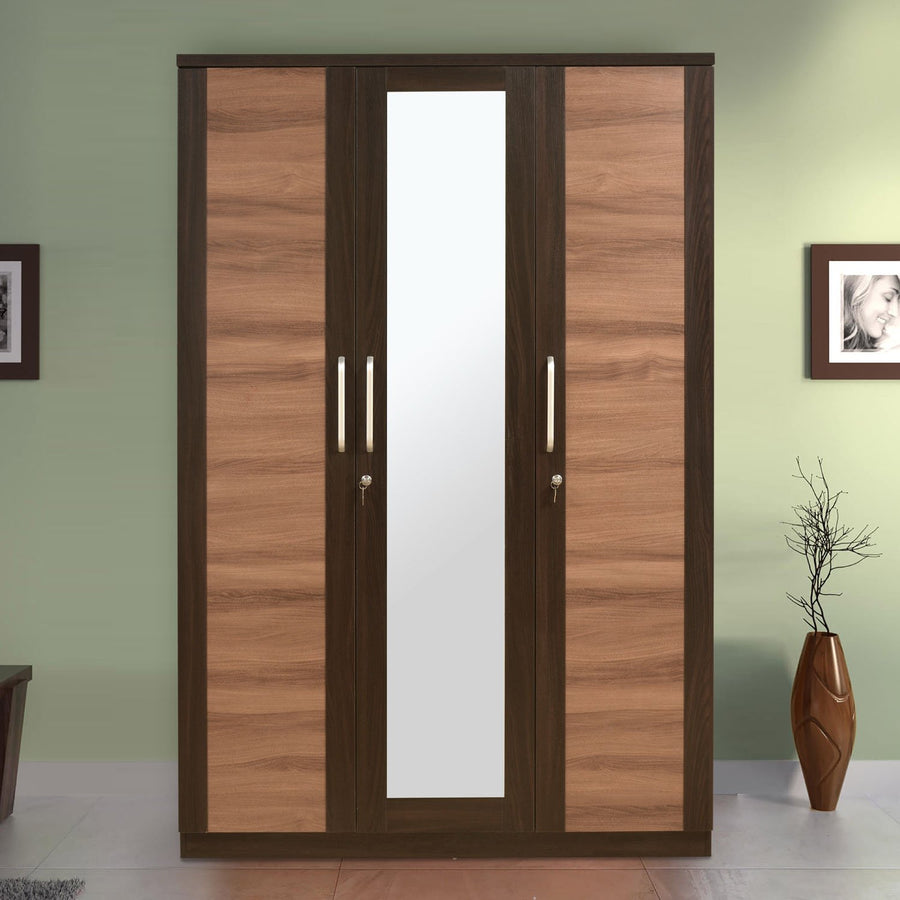 Nilkamal Istanbul 3 Door Wardrobe (Bronze)