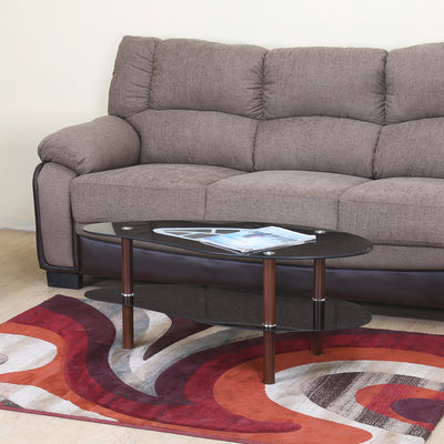 Nilkamal Stuart Center Table (Black / Walnut)