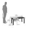 Nilkamal Triton Centre Table (Black) - Size In Centimeter