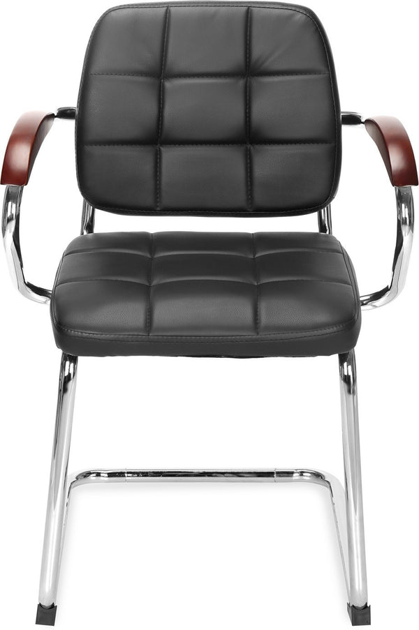 Leather Low Back Nilkamal Visitor Office Chair Premium,, 55% OFF