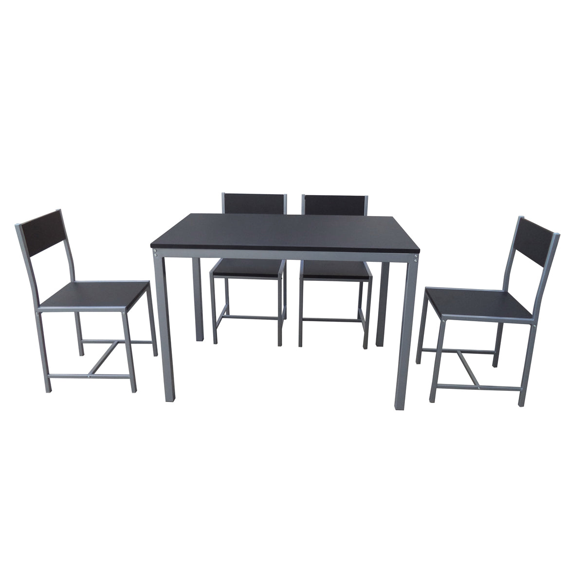 Nilkamal Wigo 4 Seater Dining Table Set (Black)