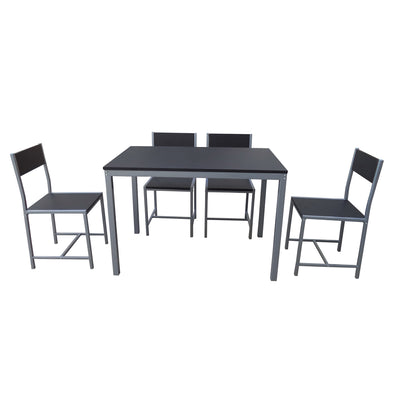 Nilkamal Wigo 4 Seater Dining Table Set (Black)