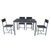 Nilkamal Wigo 4  Seater Dining Set (Walnut)