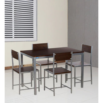 Nilkamal Wigo 4  Seater Dining Set (Walnut)