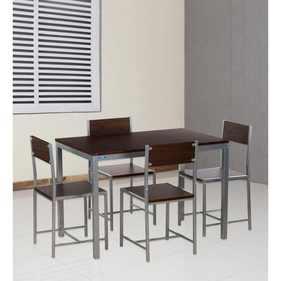 Nilkamal Wigo 4  Seater Dining Set (Walnut)