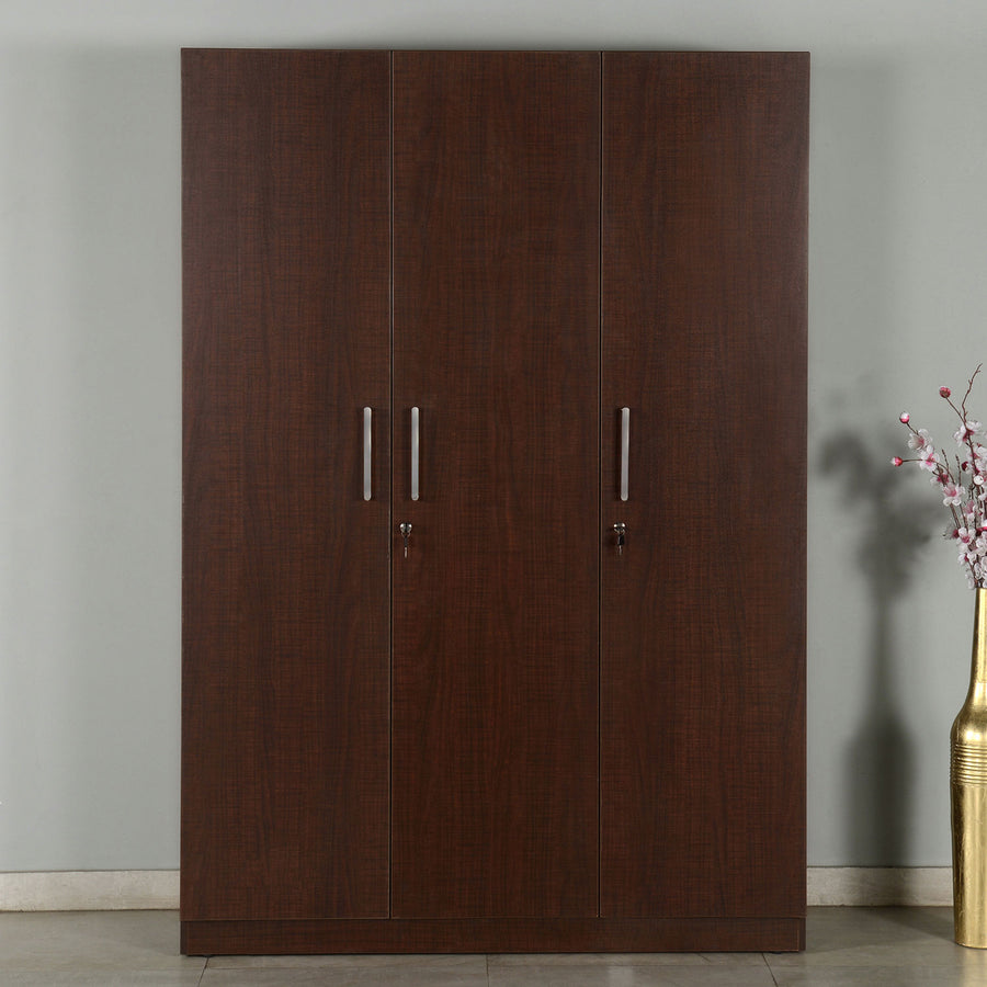 Nilkamal Jaipur 3 Door Wardrobe (Brown Maple)