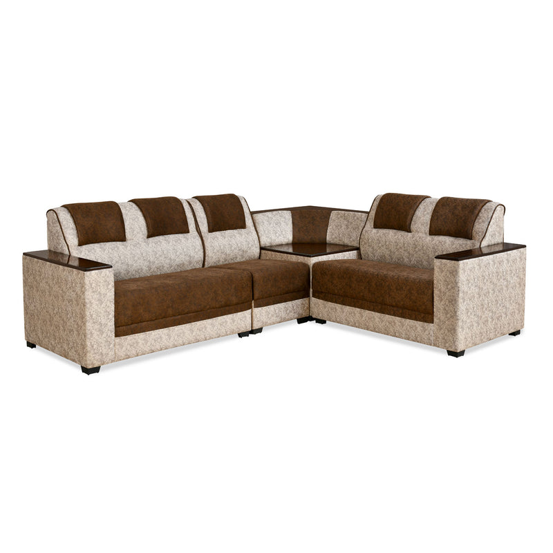 Nilkamal Jennifer Corner Sofa Cream Brown Nilkamal Furniture