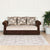 Nilkamal Jocelyn 3 Seater Sofa (Cream & Brown)