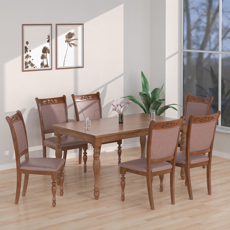 Nilkamal Jade 6 Seater Dining Set (Brown)