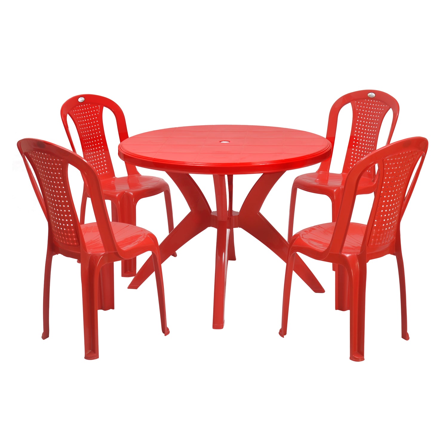 Nilkamal Meridian Kross Leg 4 Seater Dining Set