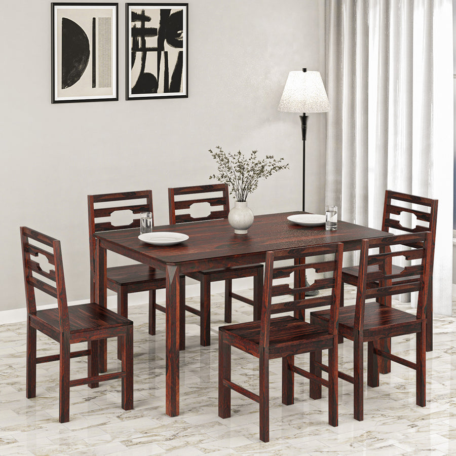 Nilkamal Casper 6 Seater Dining Set (Country Light)