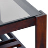 Nilkamal Kylie Glass Top Solid Wood Coffee Table (Walnut)