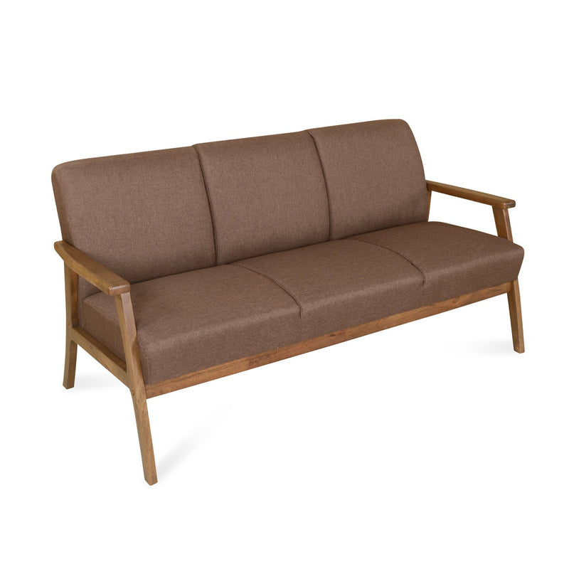 Nilkamal Layla 3 Seater Sofa Light Walnut Nilkamal Furniture