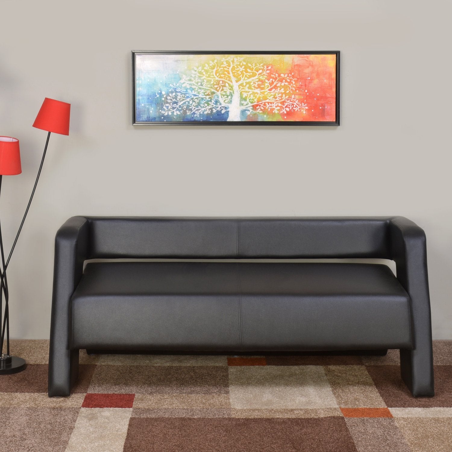 Nilkamal Bradd 3 Seater Sofa (Black) Nilkamal Furniture