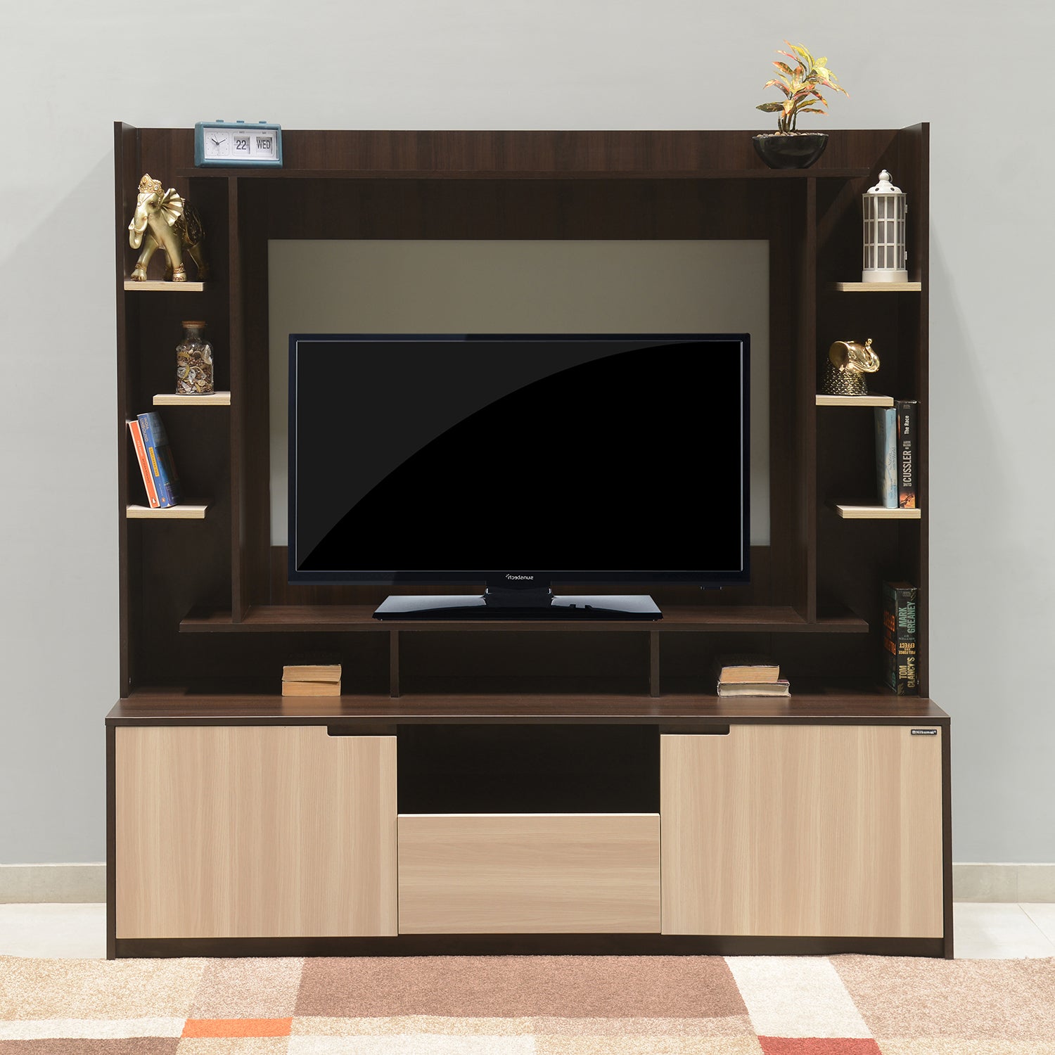Nilkamal Cyndy Wall Unit Wenge Oak