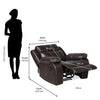 Nilkamal Commander 1 Seater PVC Recliner Sofa (Brown)