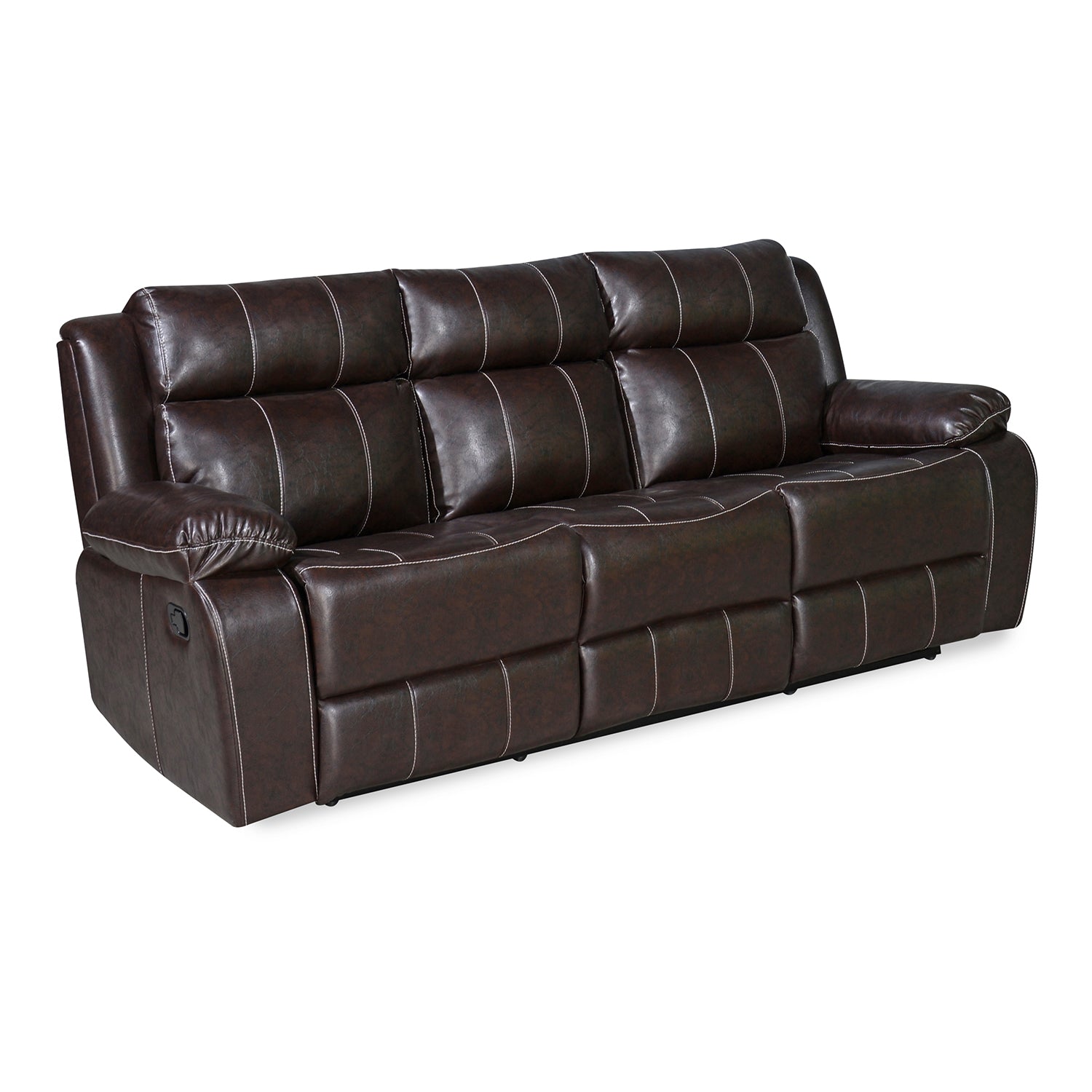 Nilkamal Commander 3 Seater PVC Recliner Sofa (Brown)