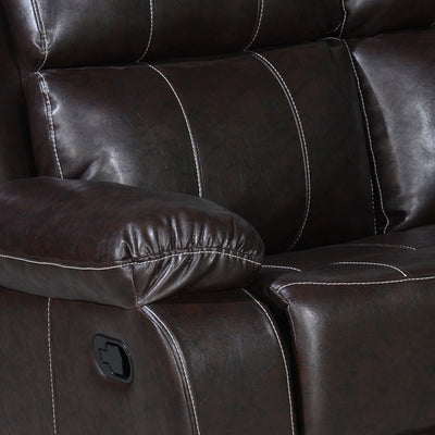 Nilkamal Commander 3 Seater PVC Recliner Sofa (Brown)