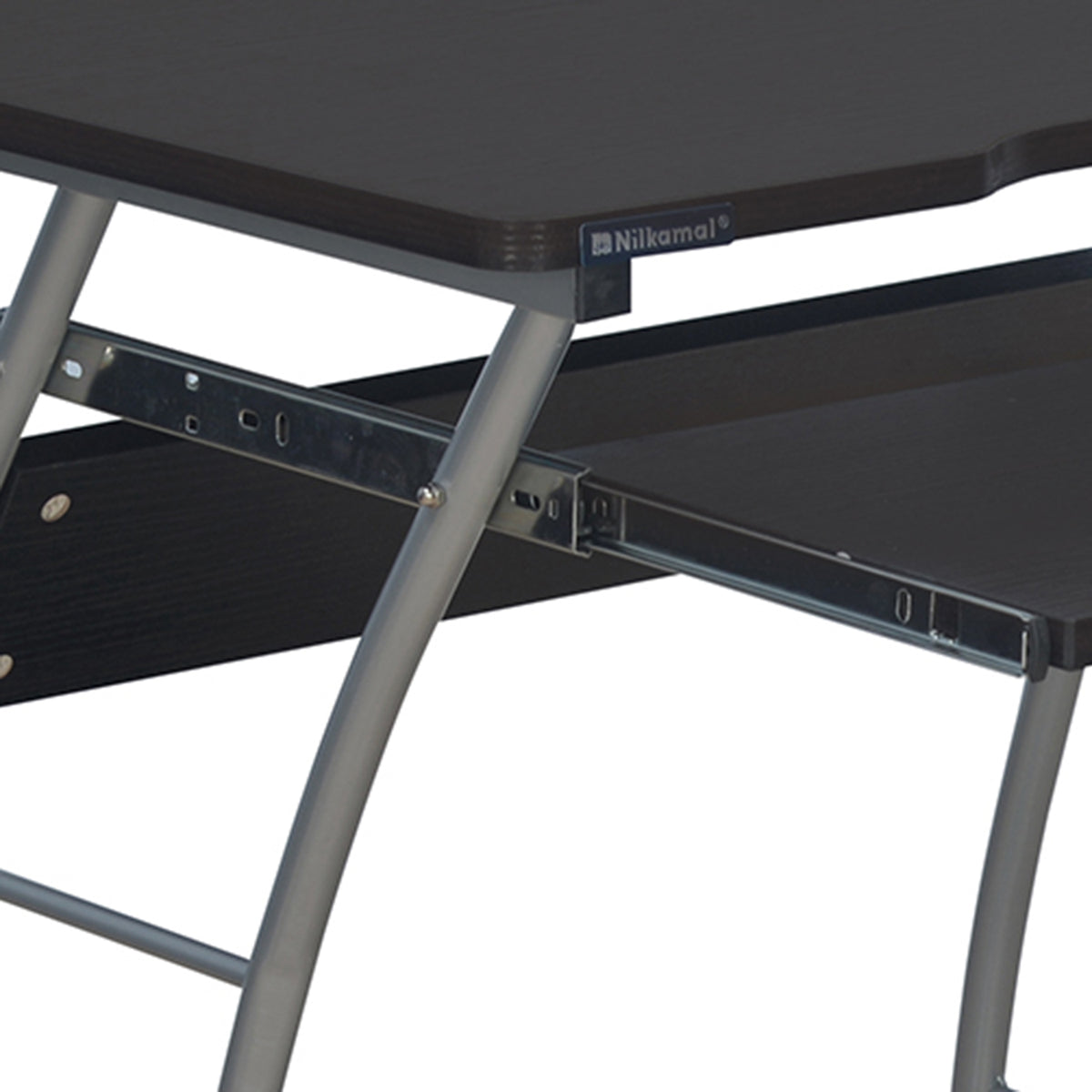 Nilkamal Leo Computer Table (Black / Walnut) Nilkamal Furniture
