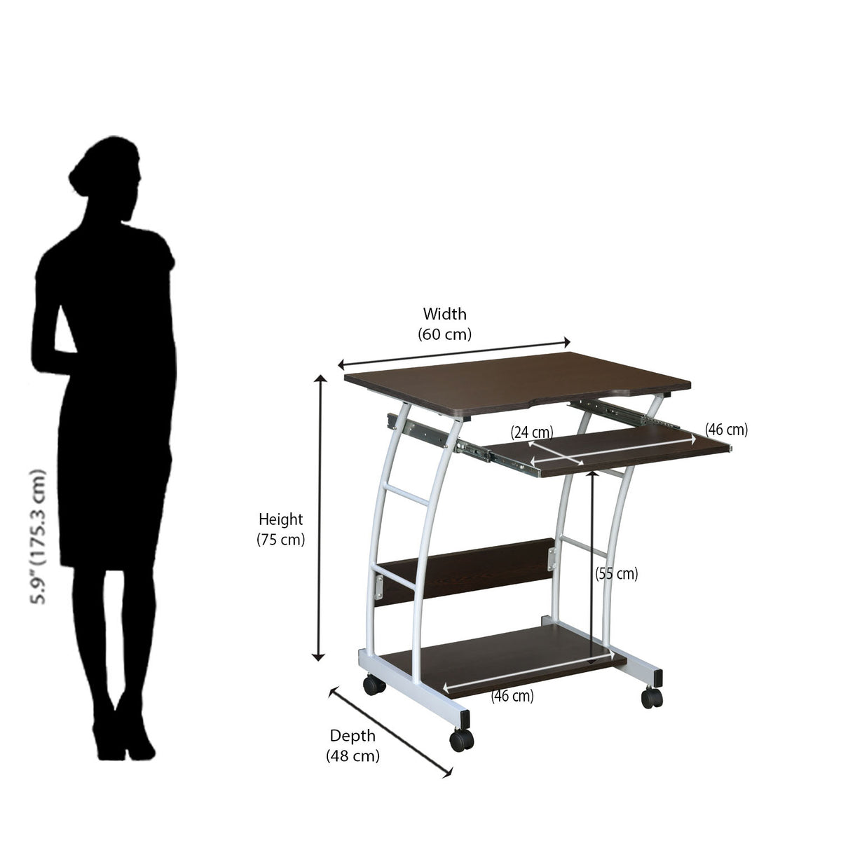 Buy Nilkamal Leo Engineered Wood Computer Table (Wenge) Online