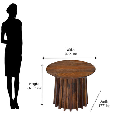 Nilkamal Fancie Wooden Side Table (Dark Brown)