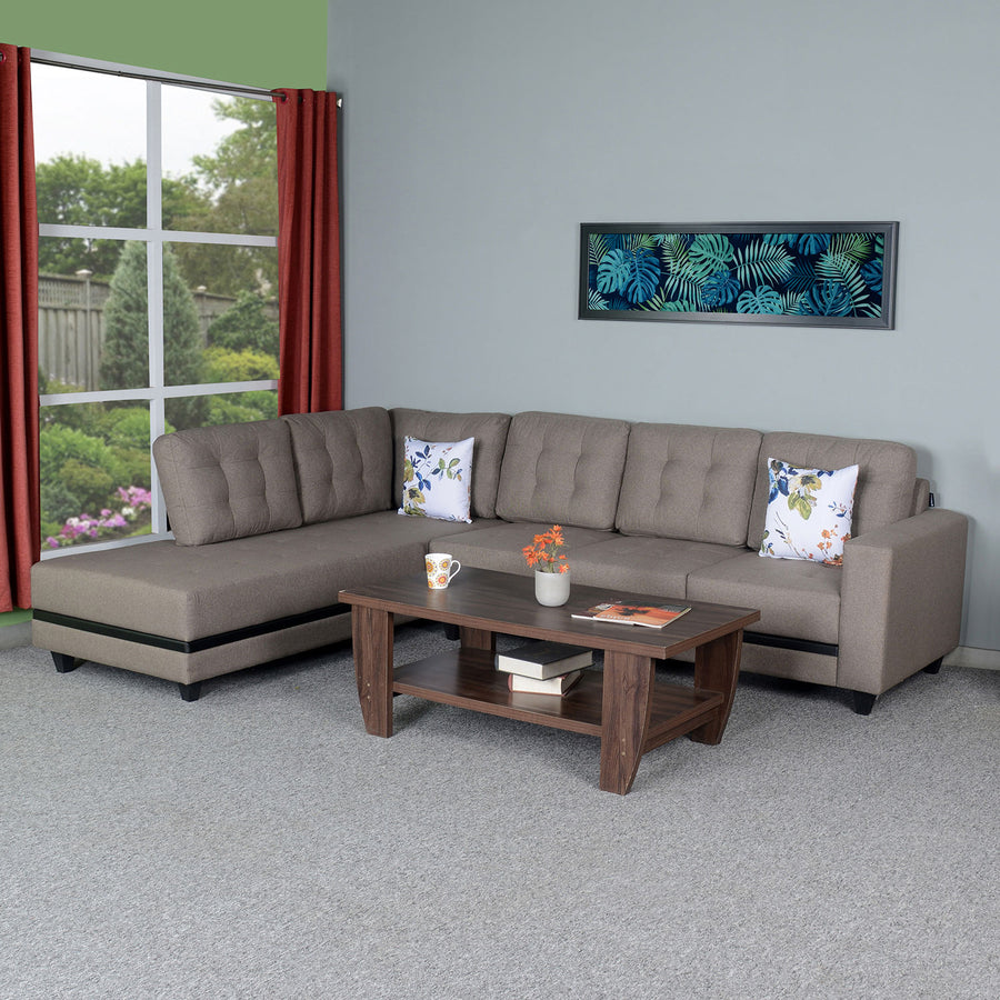 Nilkamal Grand RHS Fabric Lounger (Brown)