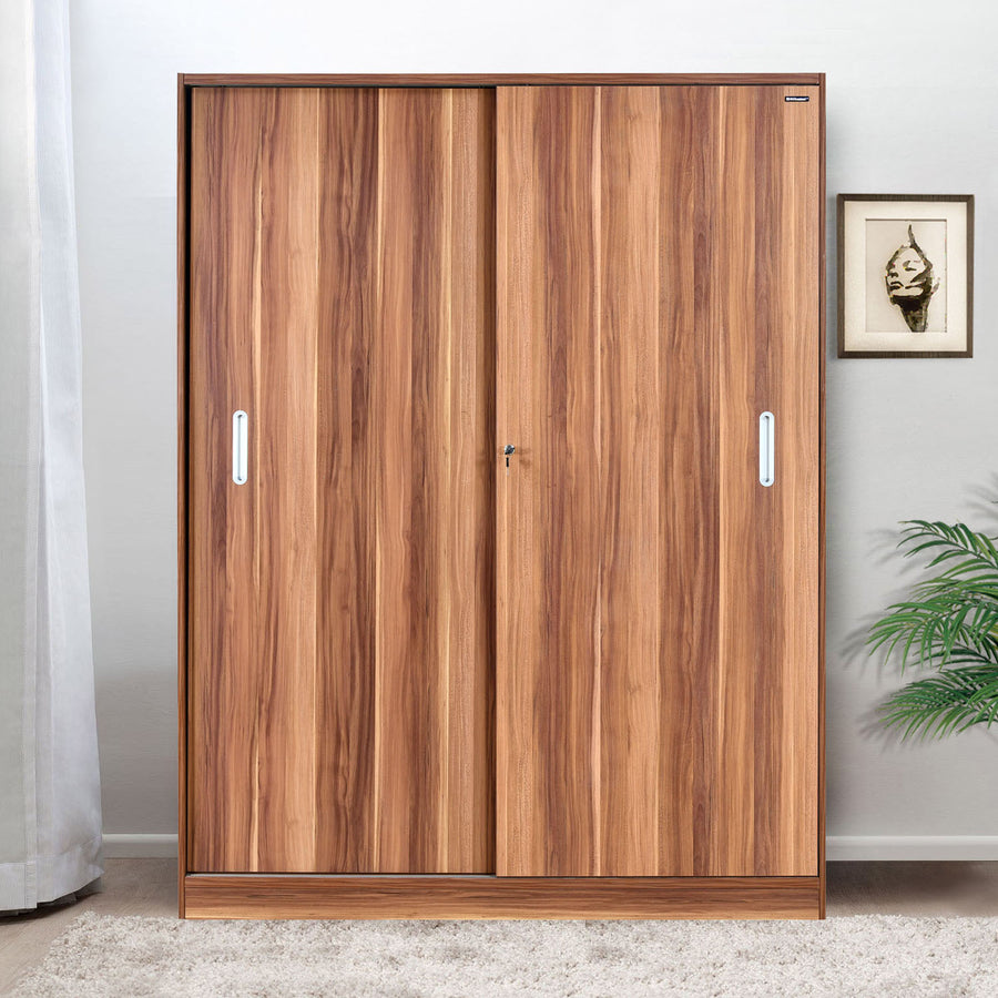Nilkamal Lisa 2 Door Sliding Wardrobe (Walnut)